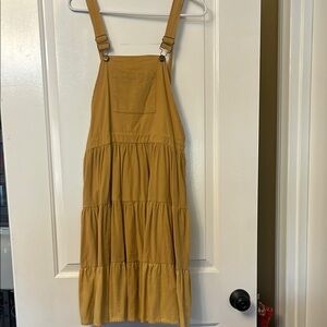Hayden Golden Pinafore Dress